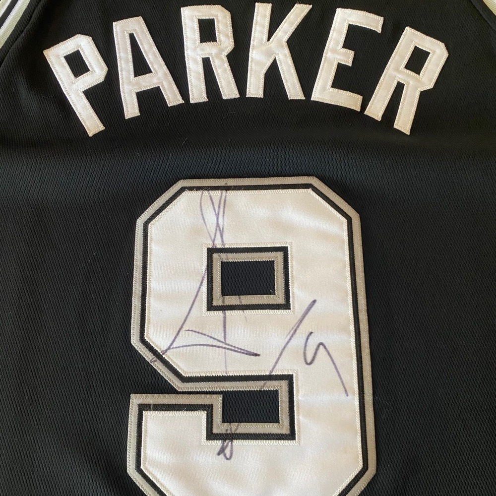 Autographed Authentic Tony Parker Spurs NBA Jersey